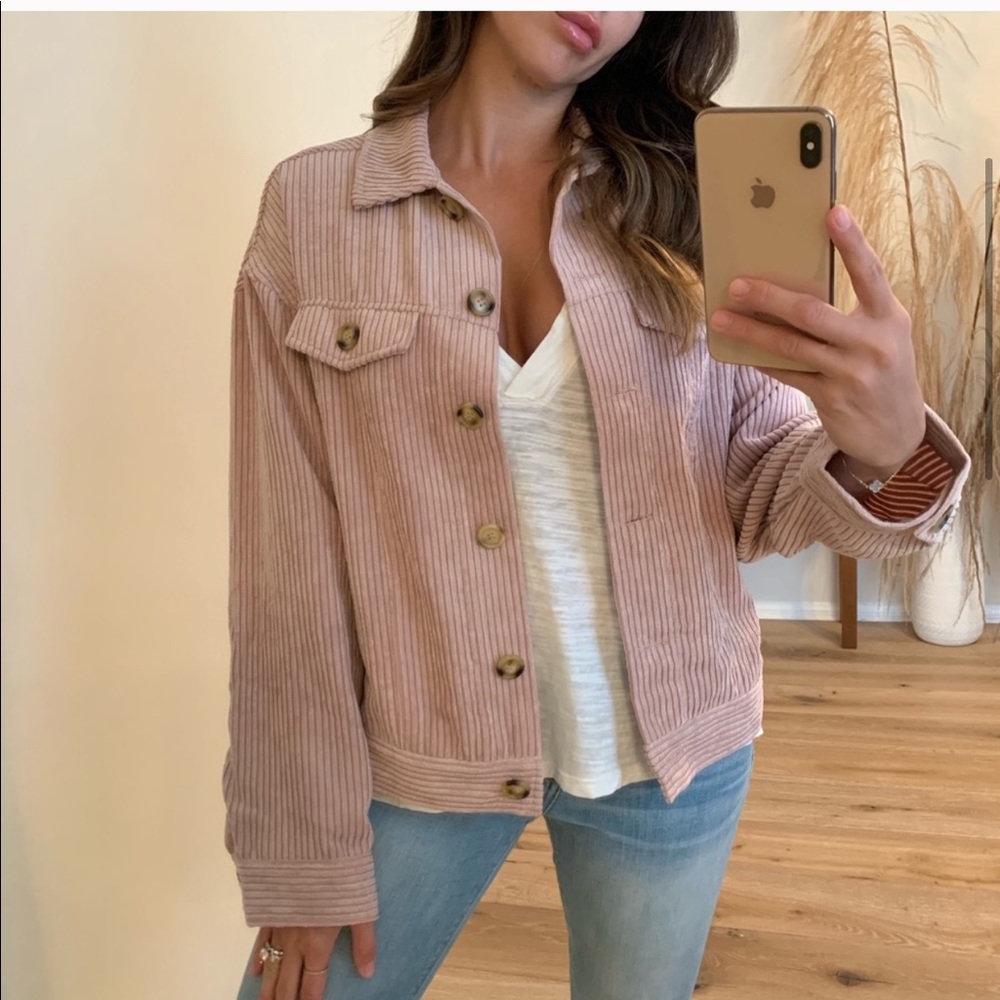 🚫SOLD🚫NEW Corduroy blush jacket
